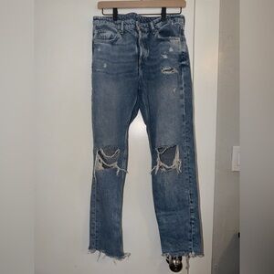 H&M Men's Distressed Gray Jeans